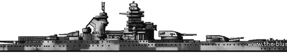 NMF Richelieu ship - drawings, dimensions, figures