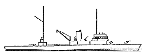 Корабль NMF Somme (Gunboat) (1940) - чертежи, габариты, рисунки