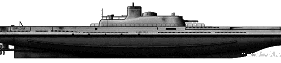 Корабль NMF Surcouf - чертежи, габариты, рисунки