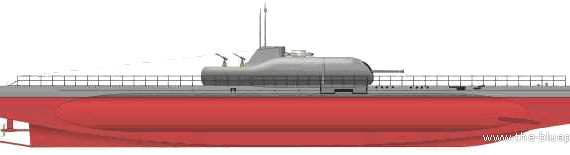 Корабль NMF Surcouf NN3 (Submarine) - чертежи, габариты, рисунки