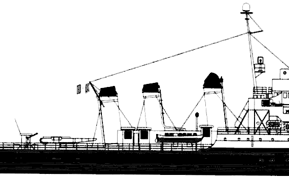 Эсминец NMF Tempete 1945 (Destroyer) - чертежи, габариты, рисунки