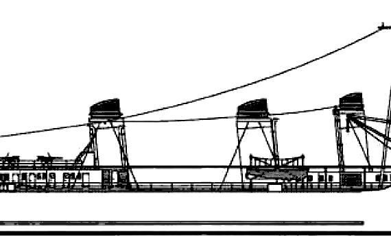 Эсминец NMF Tigre 1944 (Destroyer) - чертежи, габариты, рисунки