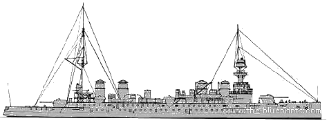 Корабль NMF Victor Hugo (Armoured Cruiser) (1907) - чертежи, габариты, рисунки
