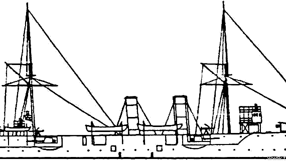 Корабль NRP Rainha Dona Amelia (Cruiser) - Portugal (1899) - чертежи, габариты, рисунки