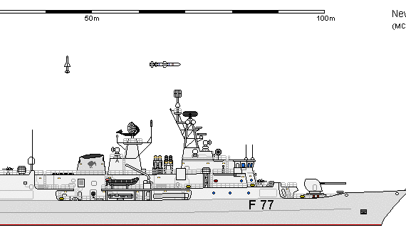 Корабль NZ FF Meko 200 TE KAHA - чертежи, габариты, рисунки