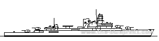 Корабль Netherland KH1 (Cruiser) (1953) - чертежи, габариты, рисунки