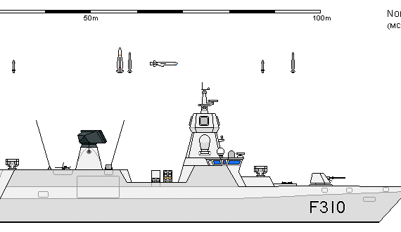 Ship No. FF Meko A200 FRIDTJOF NANSEN - drawings, dimensions, figures