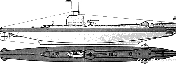 ORP Sokol (Submarine) - drawings, dimensions, figures