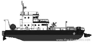Корабль Oil Pollution and Recovery Vessel - чертежи, габариты, рисунки