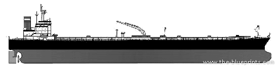 Oil Tanker ULCC ship - drawings, dimensions, figures
