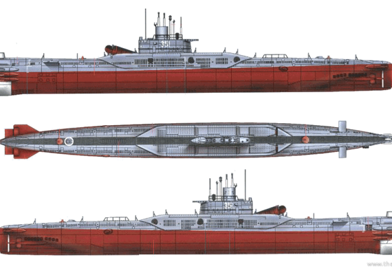 Ship PLAN 033G Submarine) - drawings, dimensions, figures