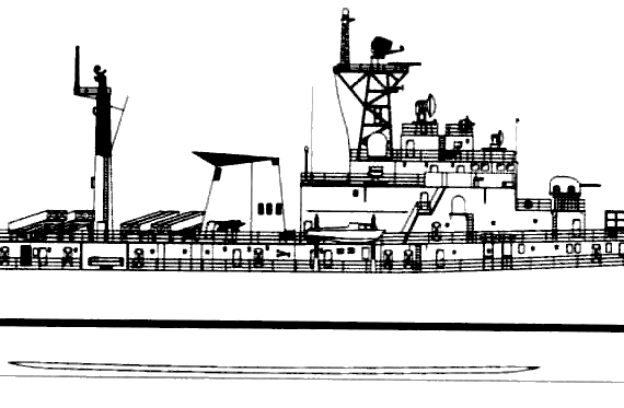 Эсминец PLAN Haribing (Destroyer) - чертежи, габариты, рисунки