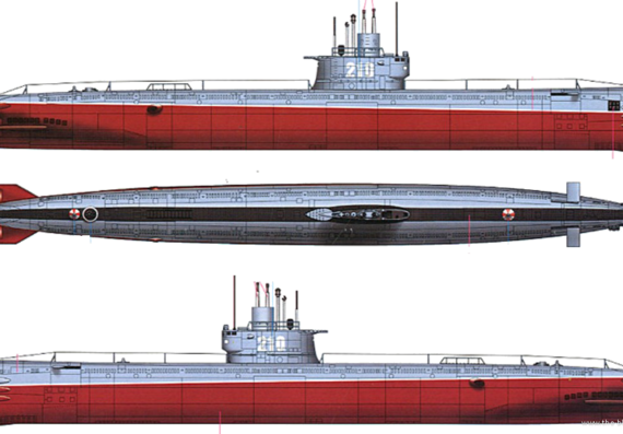 Подводная лодка PLAN Type 033 Wuhan Class (Submarine) - чертежи, габариты, рисунки