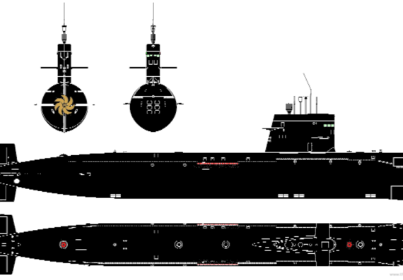 Ship PLAN Type 039G Song Class (Submarine) - drawings, dimensions, figures