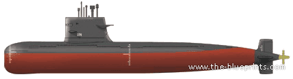 Ship PLAN Type 039 (Song Class Submarine) - drawings, dimensions, figures