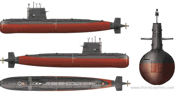 Корабль PLAN Type 039 Song class (SSG Submarine) - чертежи, габариты, рисунки