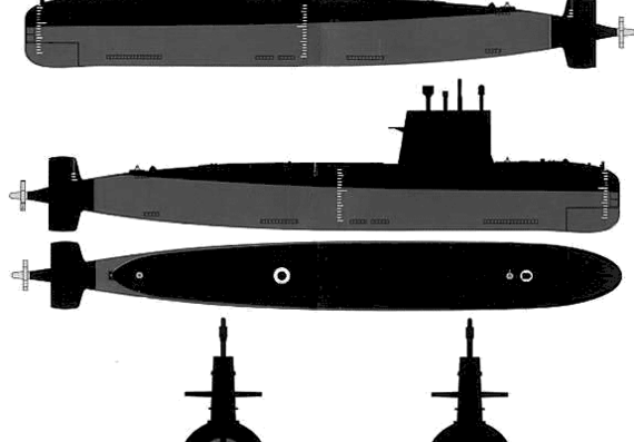 Военный корабль PLA 039G (Submarine) - чертежи, габариты, рисунки