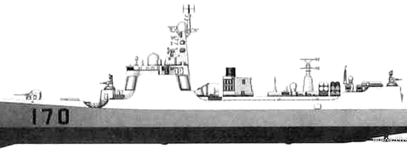 Корабль PLA LanZhou DDG-170 (Type 052C Destroyer) - чертежи, габариты, рисунки