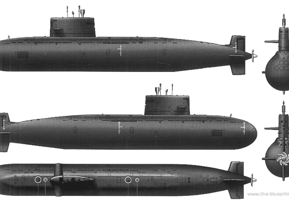 Корабль PLA Type 039A (Submarine) - чертежи, габариты, рисунки