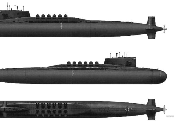 Корабль PLA Type 092 (Submarine) - чертежи, габариты, рисунки