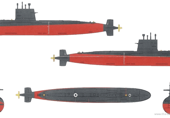 Корабль PRC Type 039 (Submarine) - чертежи, габариты, рисунки