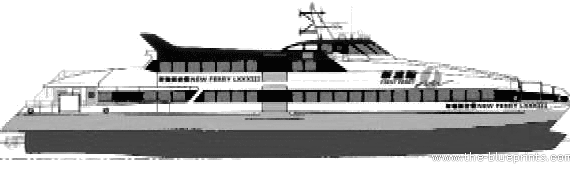 Корабль Passenger Catamaran Ferry - чертежи, габариты, рисунки