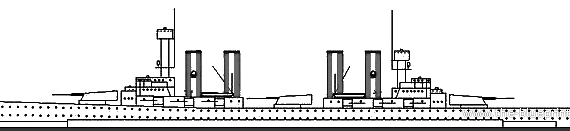 Корабль Peru - Shinchi Roca (Armored Cruiser) (1913) - чертежи, габариты, рисунки