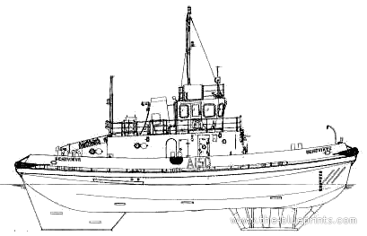 Корабль RMAS Genevieve (Support Ship) (1988) - чертежи, габариты, рисунки