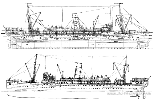 Ship RMS Maunganui (1911) - drawings, dimensions, pictures