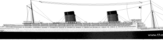 Корабль RMS Queen Elizabeth I (1940) - чертежи, габариты, рисунки