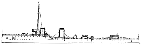 Корабль RM Carlo Mirabello (Destroyer) - чертежи, габариты, рисунки