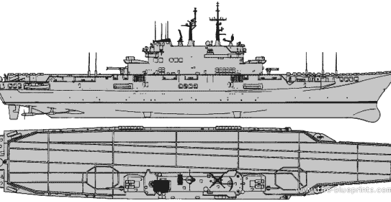 Aircraft carrier RM Giuseppe Garibaldi - drawings, dimensions, pictures