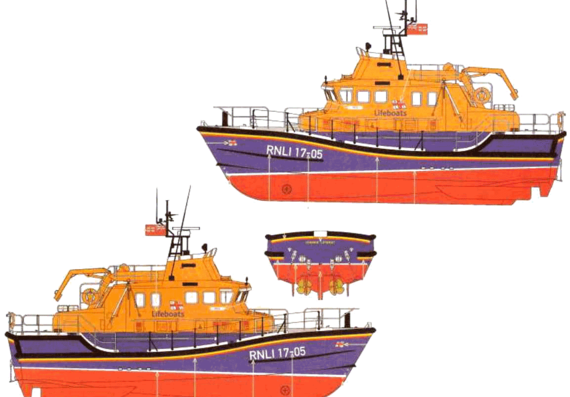Корабль RNLI Severn (Lifeboat) - чертежи, габариты, рисунки