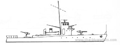 Корабль RNN Bantam (minesweeper) Netherlands (1938) - чертежи, габариты, рисунки