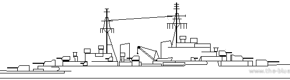 Корабль RNN Eendracht (Cruiser) Netherlands (1947) - чертежи, габариты, рисунки