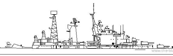 Корабль RNN Eendracht (Cruiser) Netherlands (1973) - чертежи, габариты, рисунки