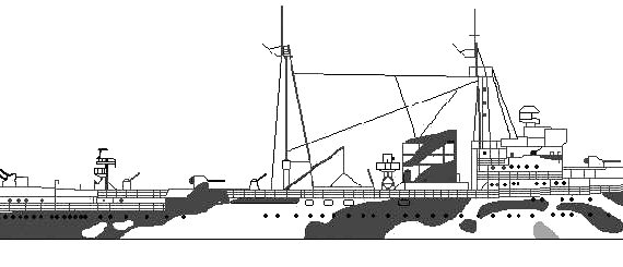 Боевой корабль RNN Jacob van Heemskerck (Cruiser) Netherlands (1942) - чертежи, габариты, рисунки