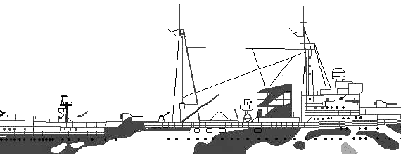 Боевой корабль RNN Jacob van Heemskerck (Cruiser) Netherlands (1943) - чертежи, габариты, рисунки