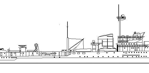 Combat ship RNN Tromp (Cruiser) Netherlands (1942) - drawings, dimensions, pictures