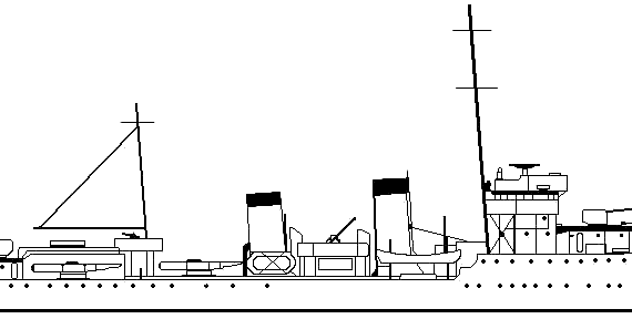 Боевой корабль RNN Witte de With (destroyer) Netherlands (1930) - чертежи, габариты, рисунки