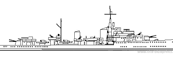 Корабль RNN ZH-1 (Destroyer) Netherlands (1941) - чертежи, габариты, рисунки