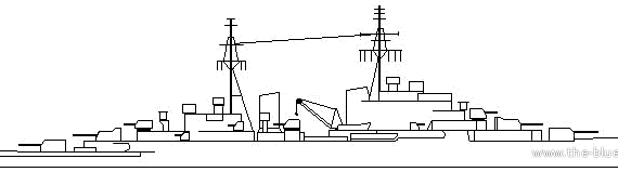 Корабль RNN Zeven Provincien (Cruiser) Netherlands (1947) - чертежи, габариты, рисунки