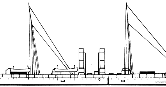 Combat ship RN Affondatore (Battleship) (1866) - drawings, dimensions, pictures
