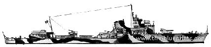 Корабль RN Alfieri (Destroyer) (1941) - чертежи, габариты, рисунки