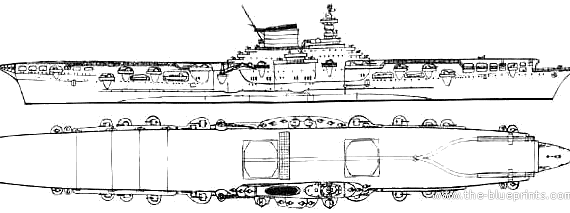 Боевой корабль RN Aquila (1943) - чертежи, габариты, рисунки