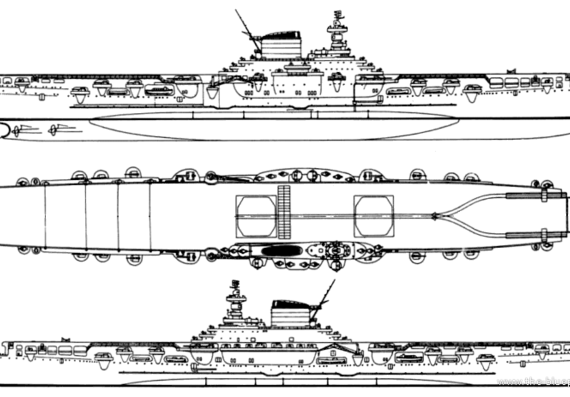 Авианосец RN Aquila (Aircraft Carrier) - чертежи, габариты, рисунки