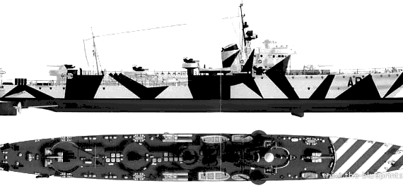 Корабль RN Ardito (Torpedo Boat) (1943) - чертежи, габариты, рисунки