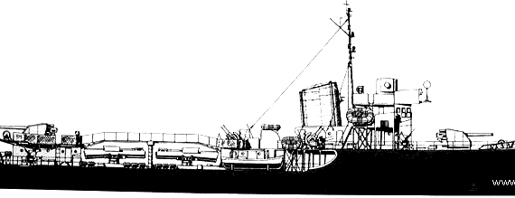 Корабль RN Ariete (Torpedo Boat) (1944) - чертежи, габариты, рисунки