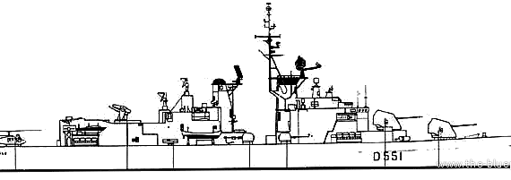 Корабль RN Audace (Destroyer) - чертежи, габариты, рисунки