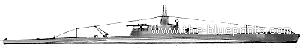 Корабль RN Bagnolini (Submarine) (1942) - чертежи, габариты, рисунки